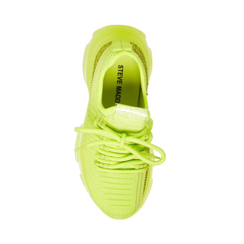 Green Steve Madden Jmaxima Neon Kids' Sneakers | PH 6310QXH